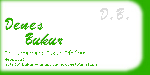 denes bukur business card